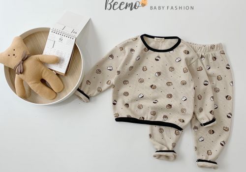 BỘ ĐỒ COTTON TỔ ONG DỄ THƯƠNG