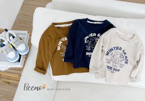 ÁO PHÔNG DÀI TAY IN GẤU